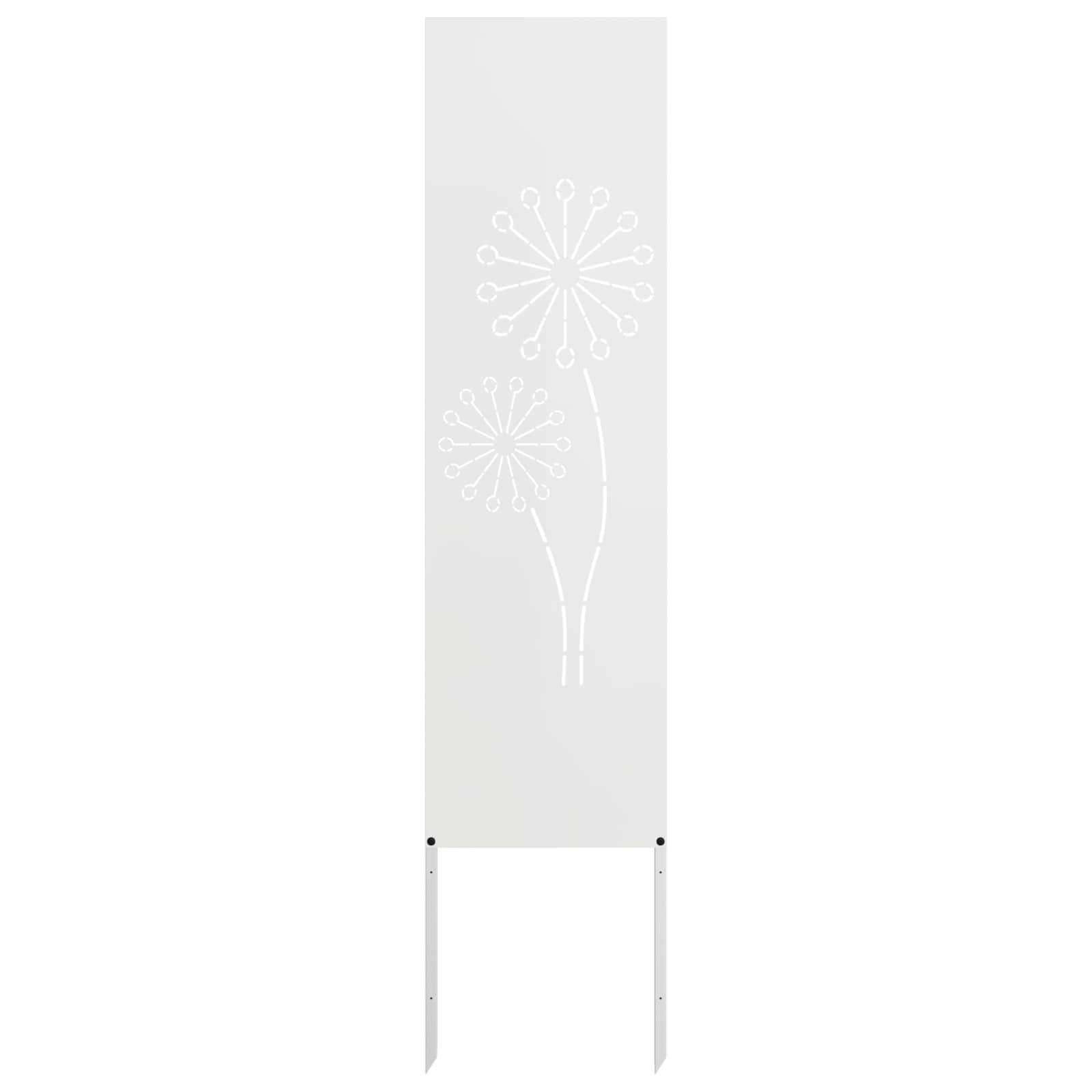vidaXL Soukromí na zahradě Bílá 32 x 140 cm Studeně válcovaná ocel