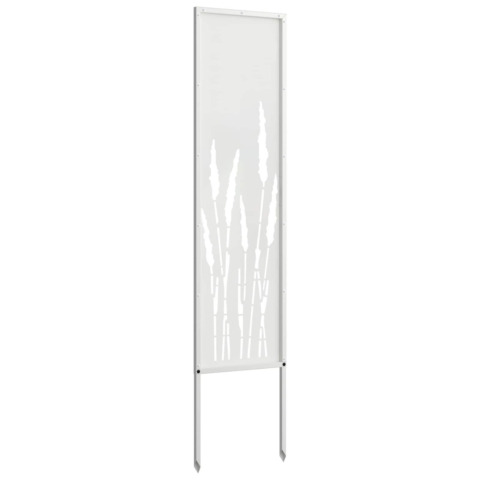 Tuin Privacy Screen Fretwerk Wit 32 x 140 cm Koudgewalst staal image 5