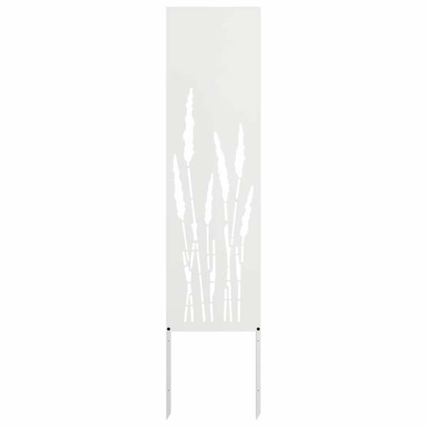 vidaXL Aia privaatsuse kate Valge 32 x 140 cm K&uuml;lmpruun teras