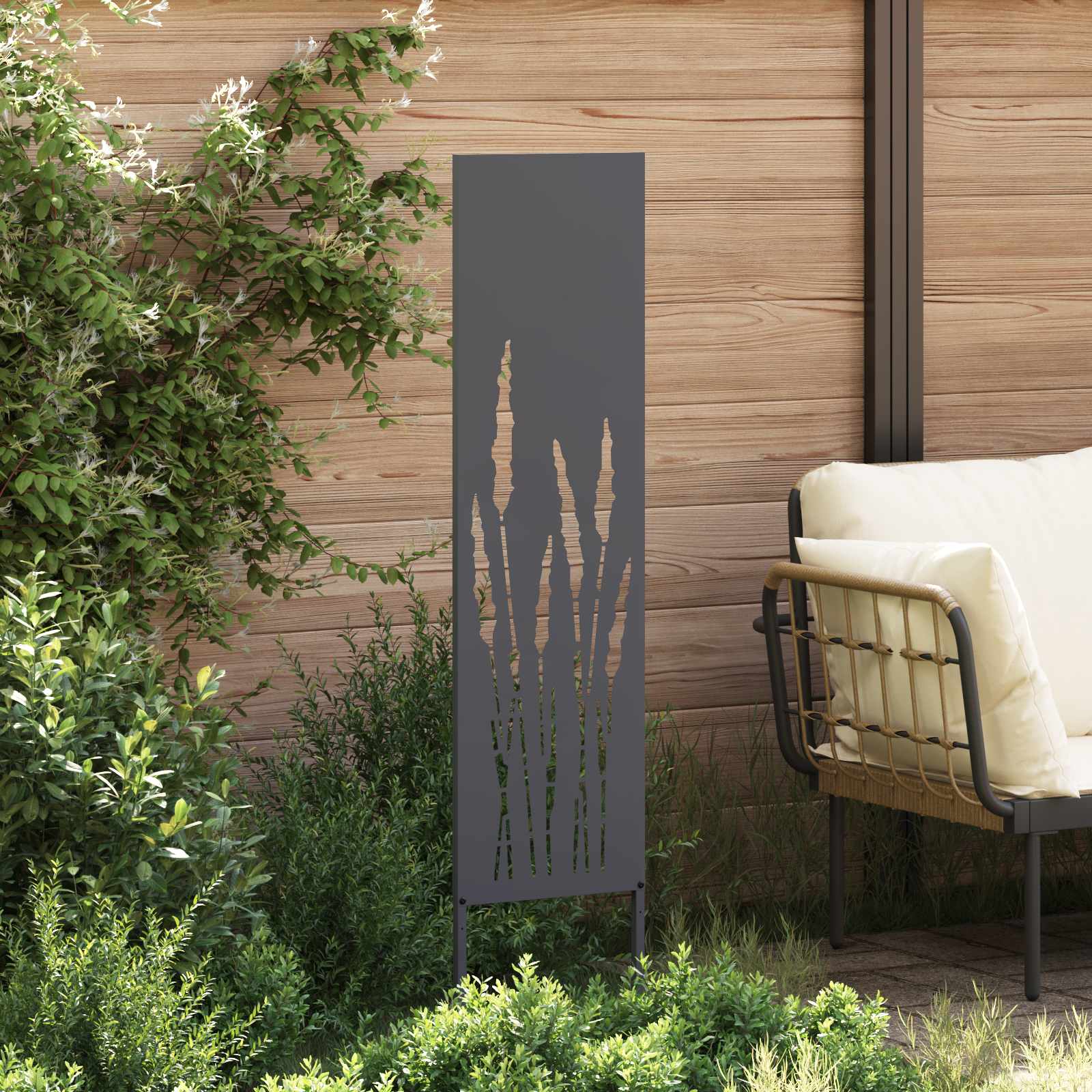 vidaXL - Tuin - Privacy - Scherm - Antraciet - 32 - x - 140 - cm - Koudgewalst - staal