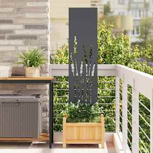Zaslon za zasebnost v vrtu Antracit 32 x 140 cm Mnogi jeklo