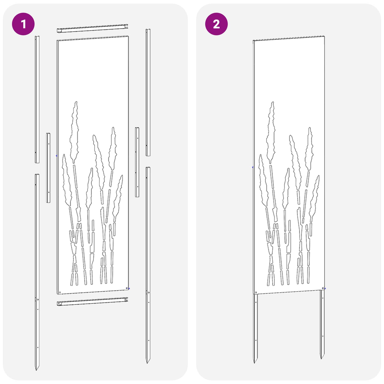 Tuin Privacy Screen Fretwerk Roestig 32 x 140 cm weervast staal image 14
