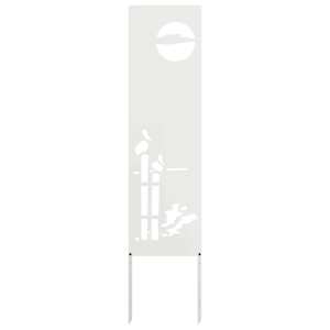 vidaXL Aia privaatsuse kate Valge 32 x 140 cm K&uuml;lmpruun teras