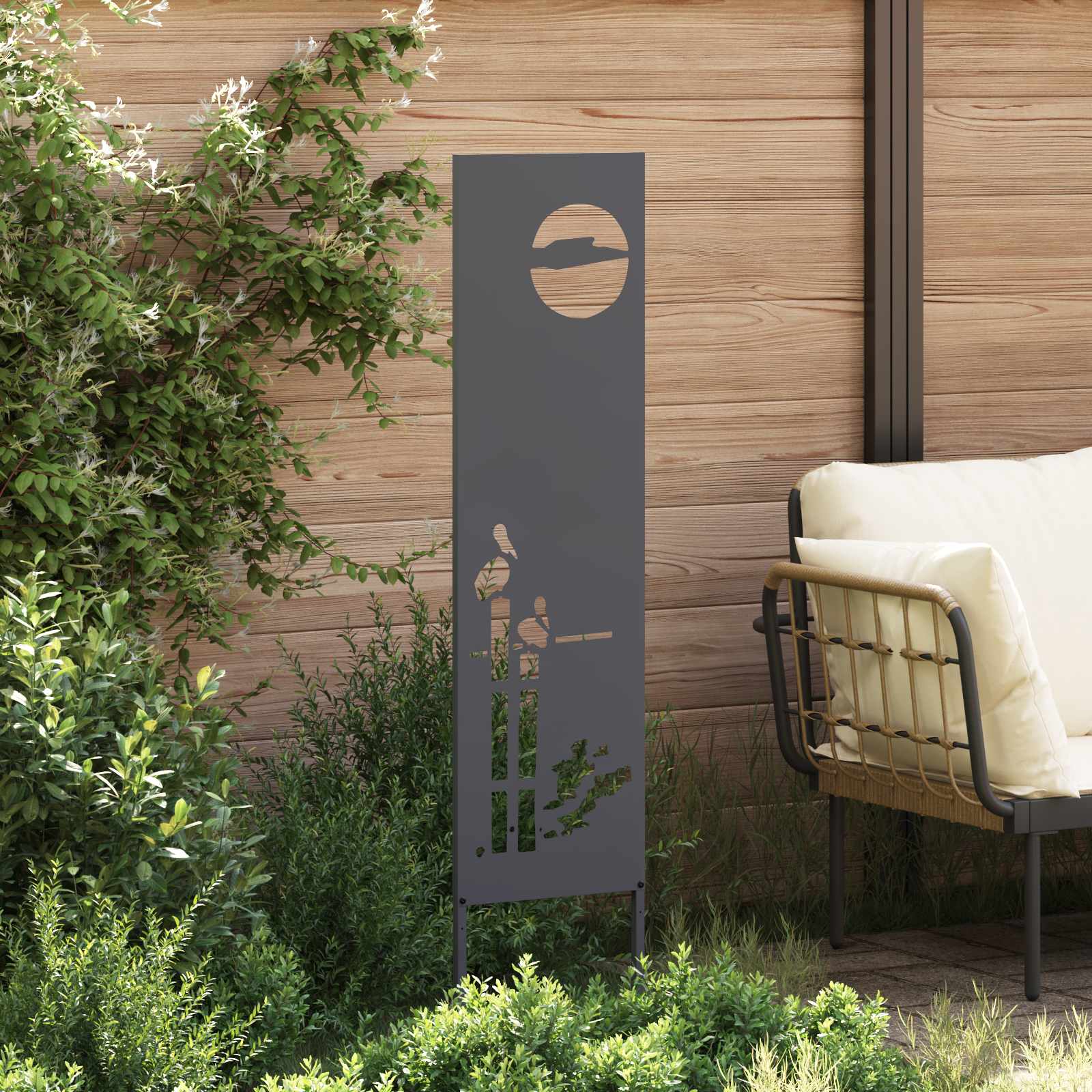Tuin Privacy Screen Antraciet 32 x 140 cm Koudgewalst staal image 3
