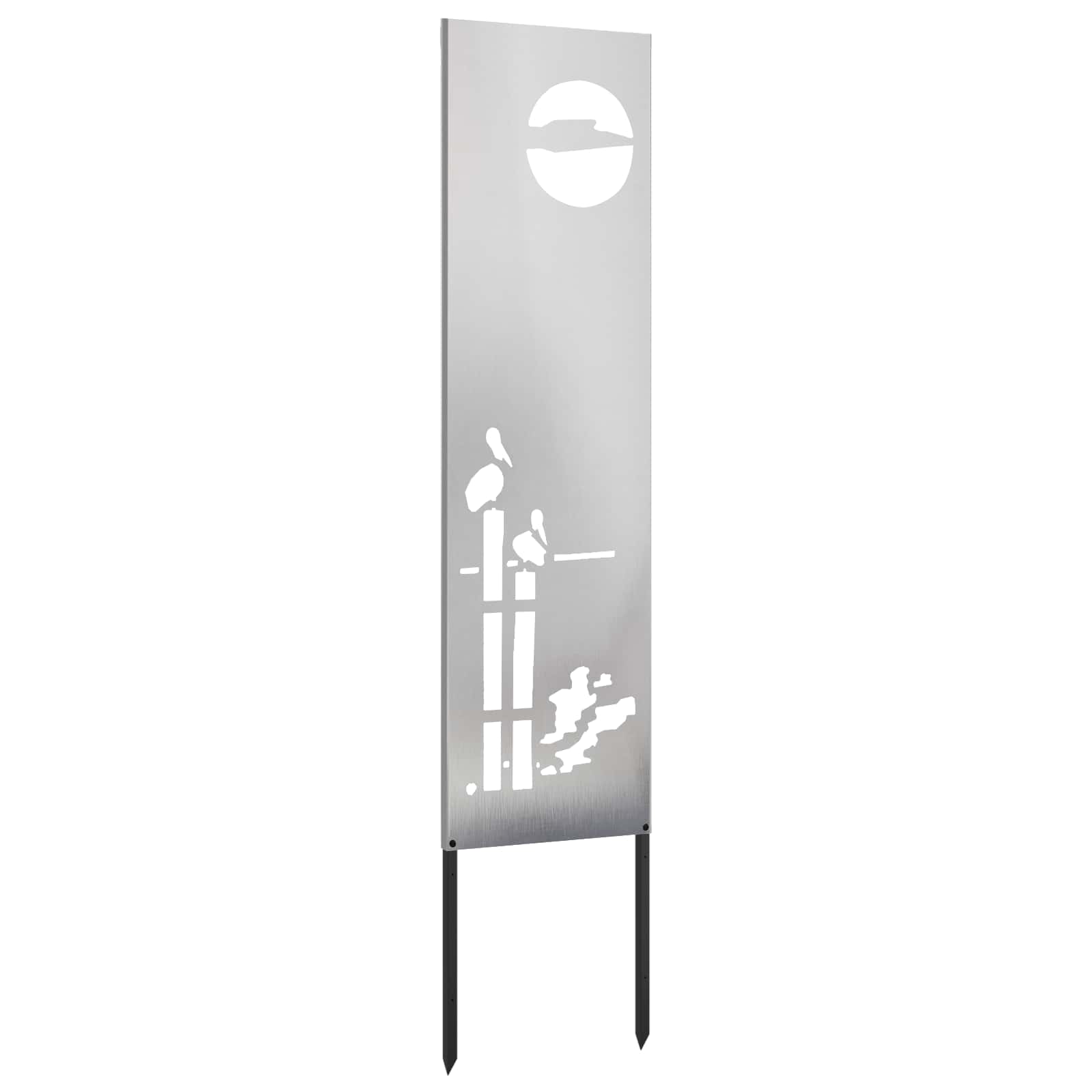 Tuin Privacy Screen Fretwerk Zilver 32 x 140 cm Roestvrij staal image 4