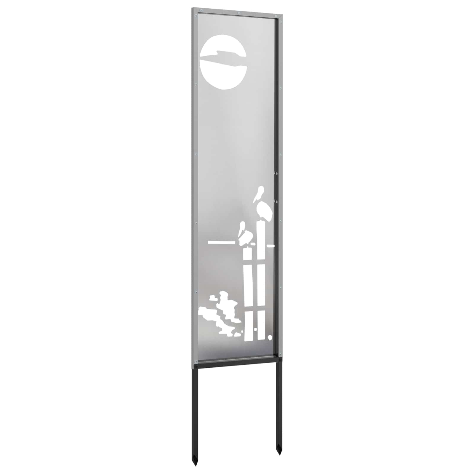 Tuin Privacy Screen Fretwerk Zilver 32 x 140 cm Roestvrij staal image 5
