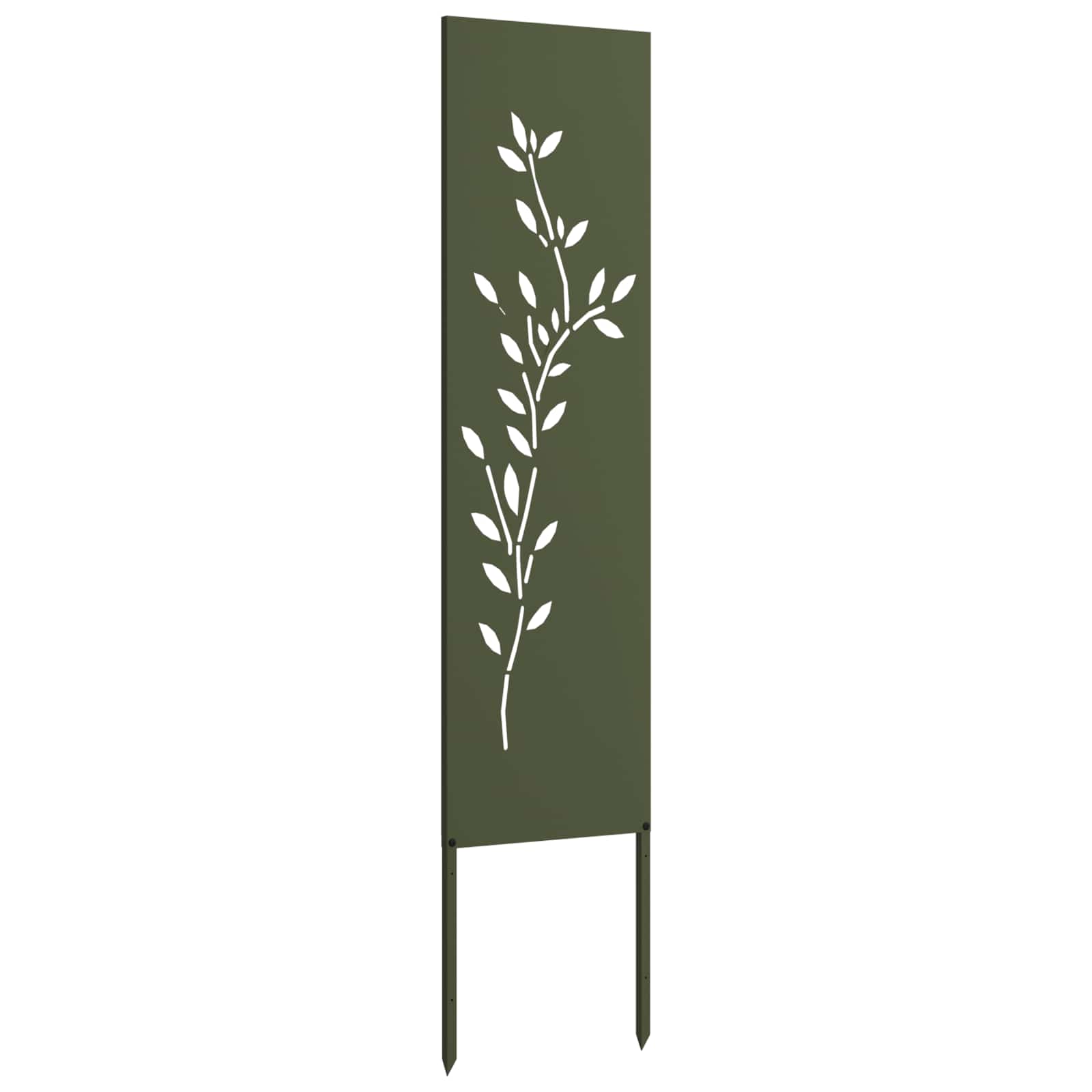 Tuin Privacy Screen Olijfgroen 32 x 140 cm Koudgewalst staal image 4