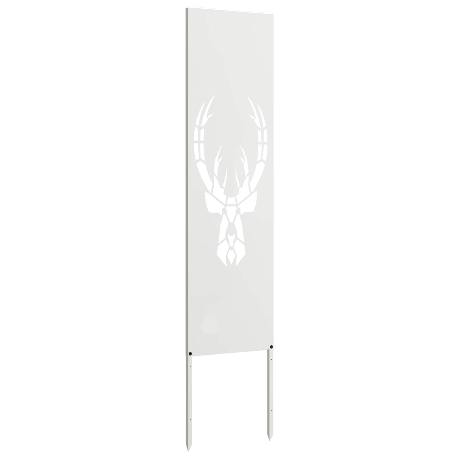 Tuin Privacy Screen Wit 32 x 140 cm Koudgewalst staal image 4