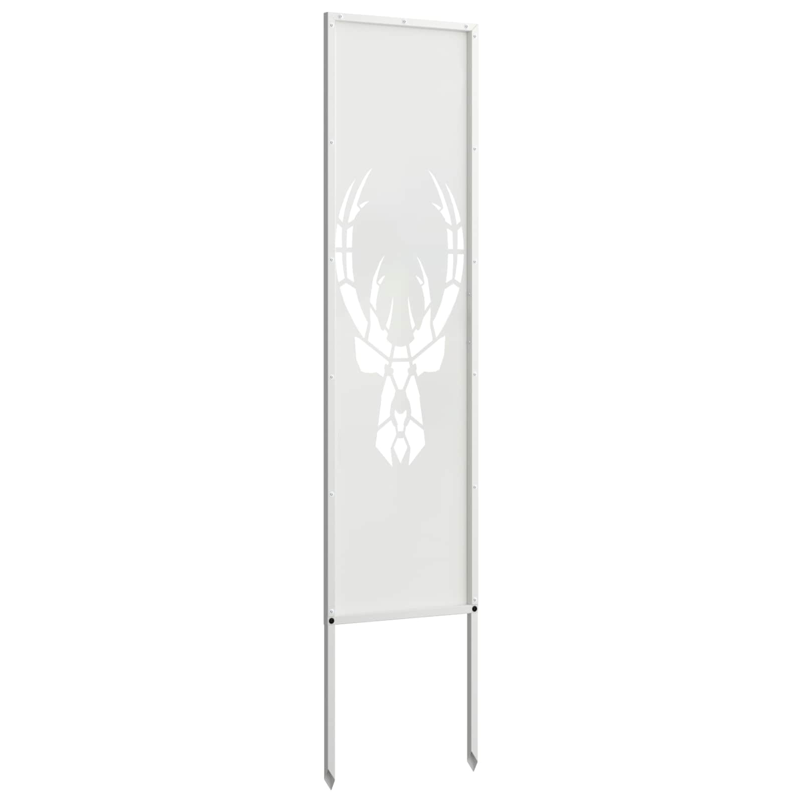 Tuin Privacy Screen Wit 32 x 140 cm Koudgewalst staal image 5