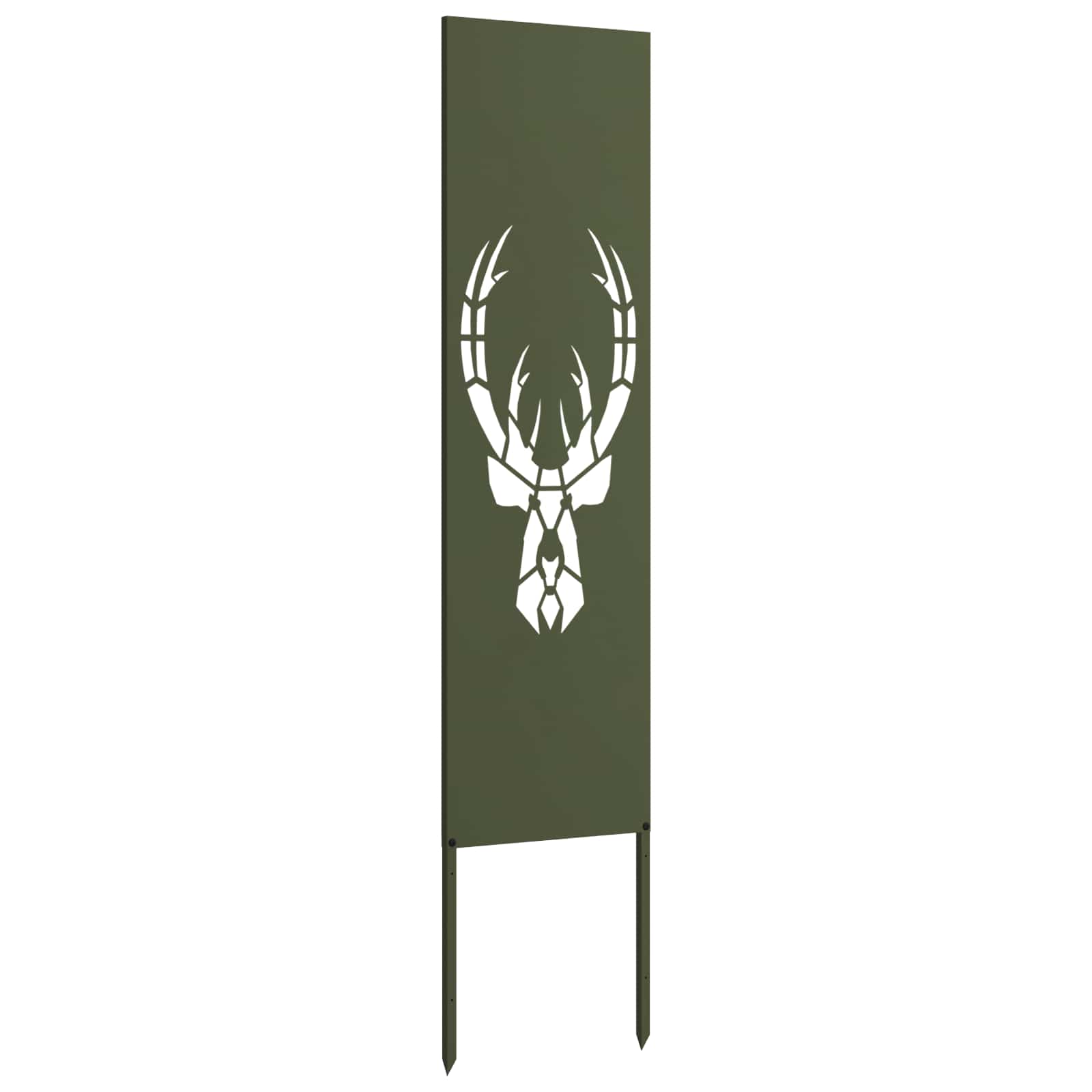 Tuin Privacy Screen Olijfgroen 32 x 140 cm Koudgewalst staal image 4
