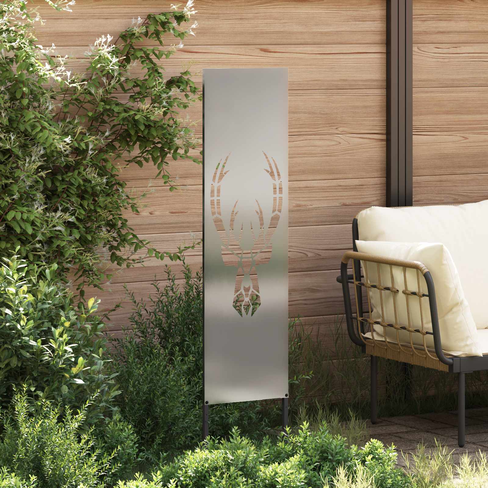 Tuin Privacy Screen Zilver 32 x 140 cm Gegalvaniseerd staal image 3