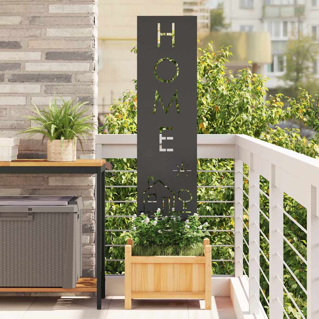 vidaXL Ecran de intimitate pentru grădină Traforaj Negru 32 x 140 cm