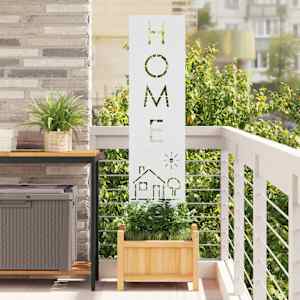 Zaslon za zasebnost v vrtu Bela 32 x 140 cm Mnogi jeklo