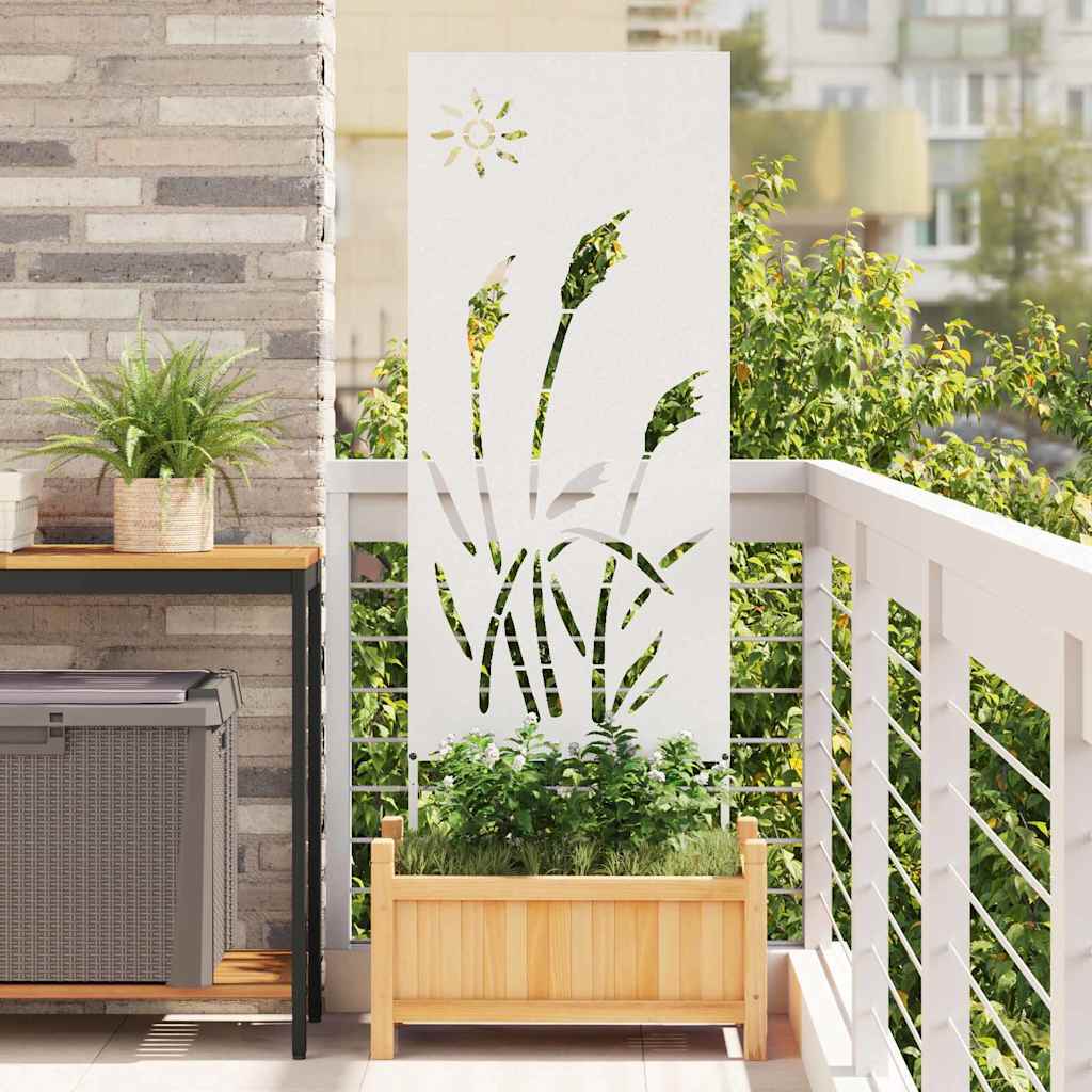 vidaXL Ecran de intimitate pentru grădină Traforaj Alb 50 x 140 cm
