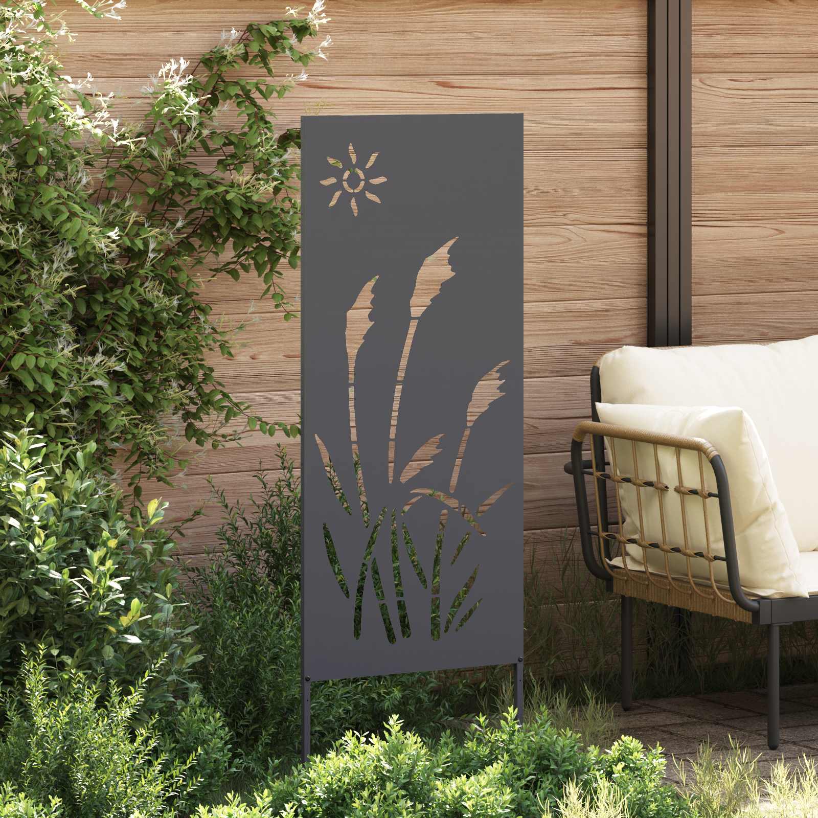 vidaXL - Tuin - Privacy - Scherm - Antraciet - 50 - x - 140 - cm - Koudgewalst - staal