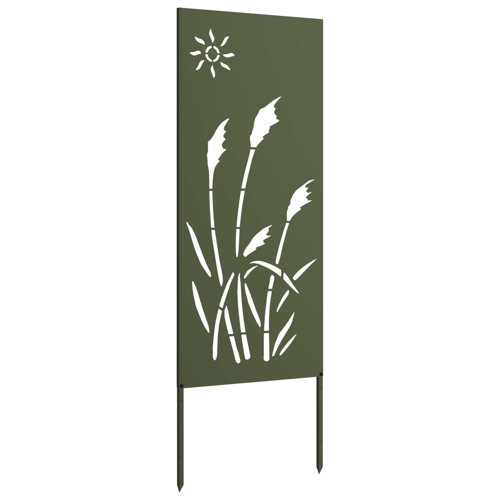 Tuin Privacy Screen Olijfgroen 50 x 140 cm Koudgewalst staal image 4