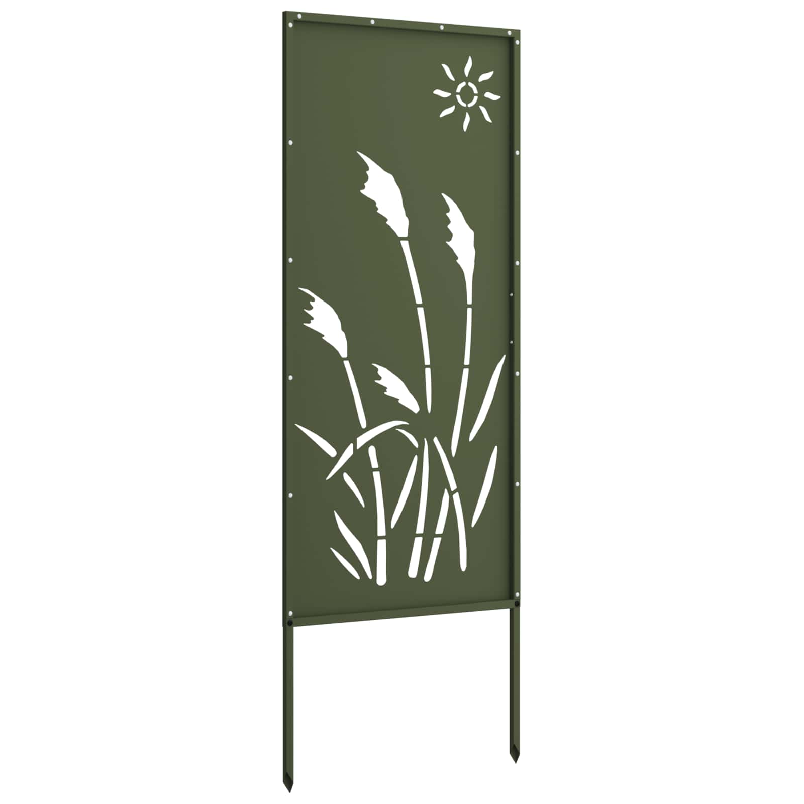 Tuin Privacy Screen Olijfgroen 50 x 140 cm Koudgewalst staal image 5