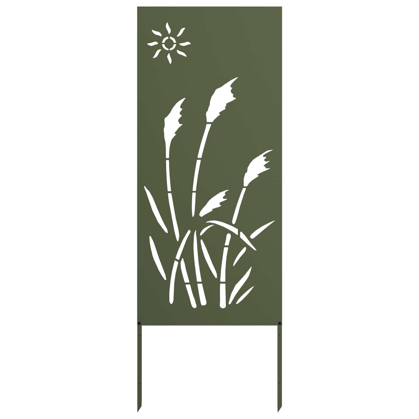 Tuin Privacy Screen Olijfgroen 50 x 140 cm Koudgewalst staal image 2
