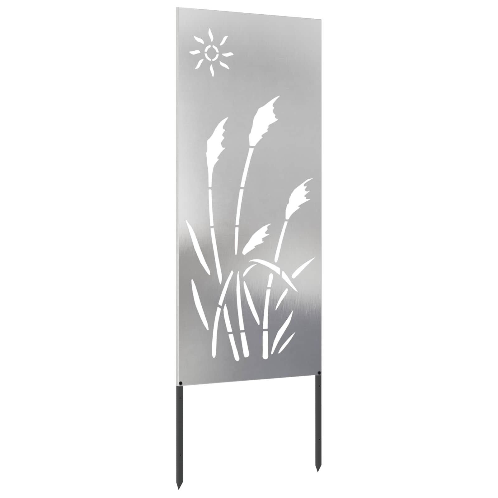 Tuin Privacy Screen Fretwerk Zilver 50 x 140 cm Roestvrij staal image 5
