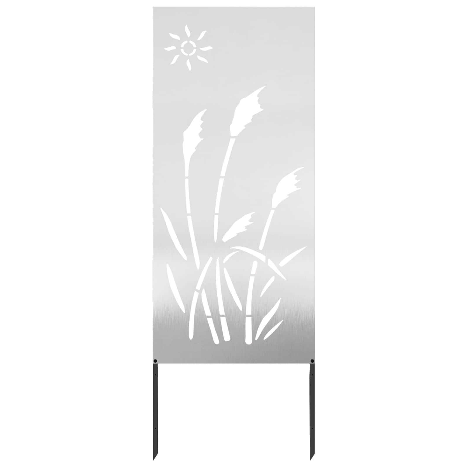 Tuin Privacy Screen Fretwerk Zilver 50 x 140 cm Roestvrij staal image 2