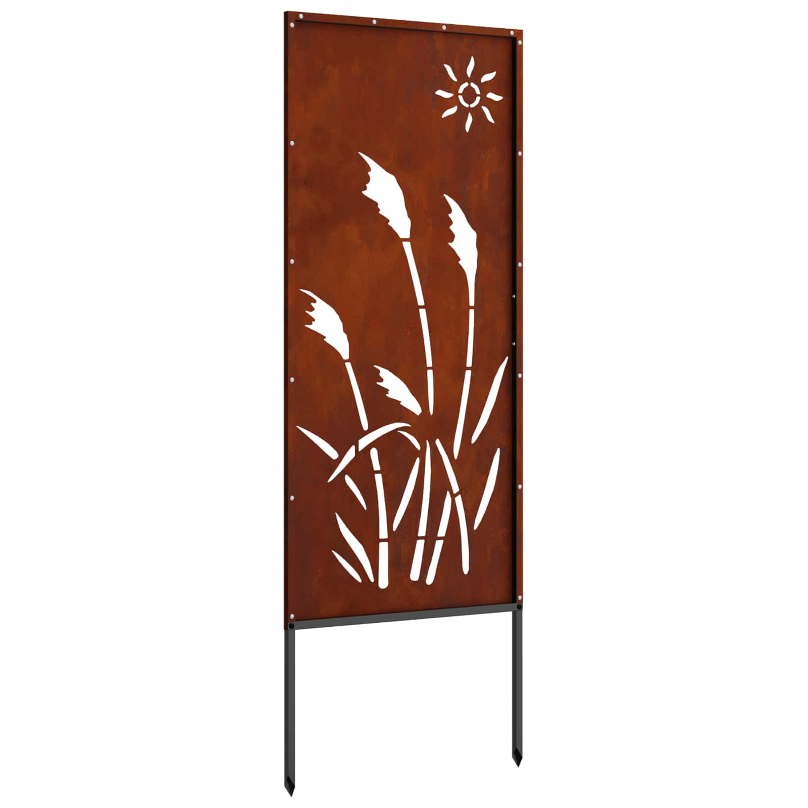 Zaslon za zasebnost v vrtu Rjav 50 x 140 cm Odporno jeklo - slika 4