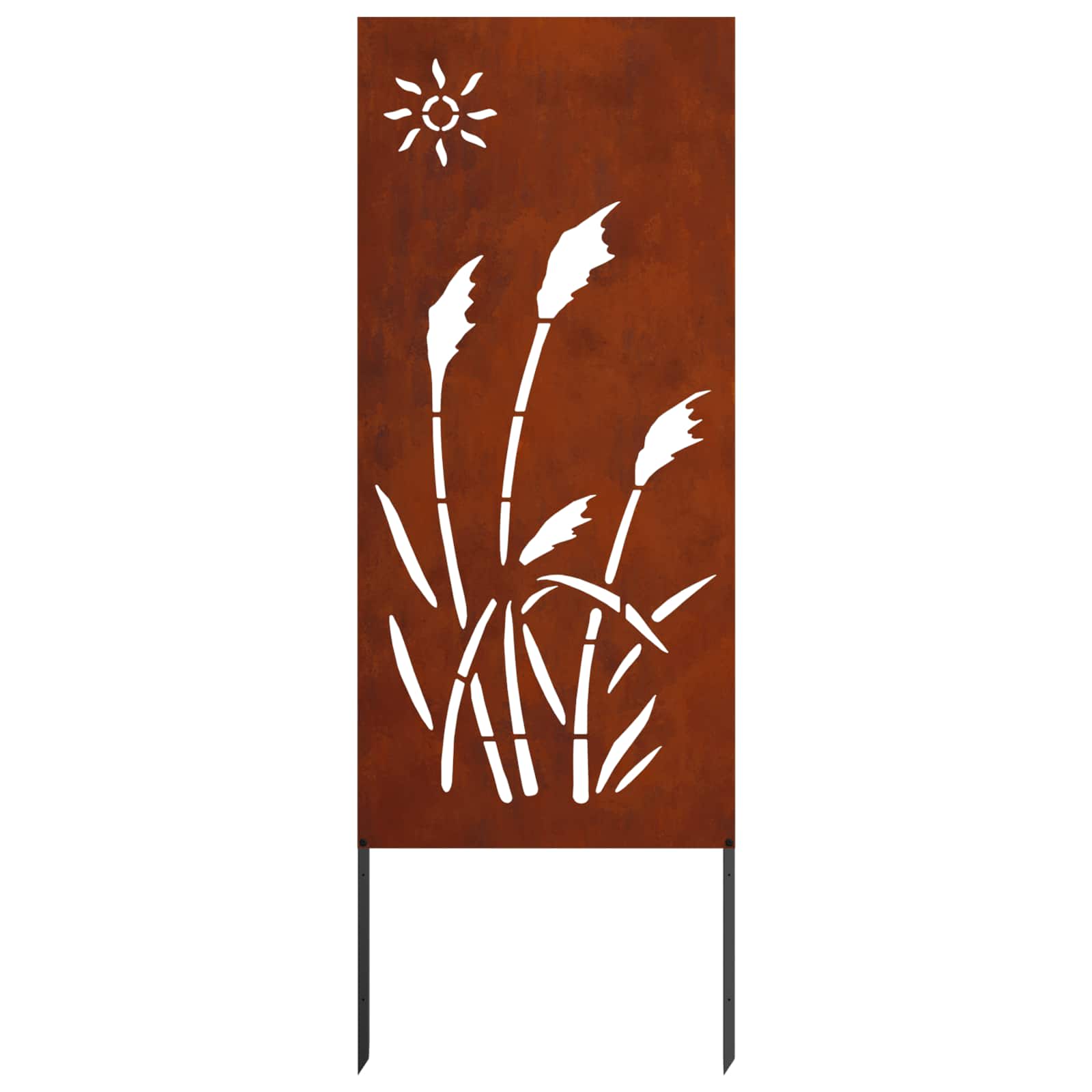 Zaslon za zasebnost v vrtu Rjav 50 x 140 cm Odporno jeklo - slika 3