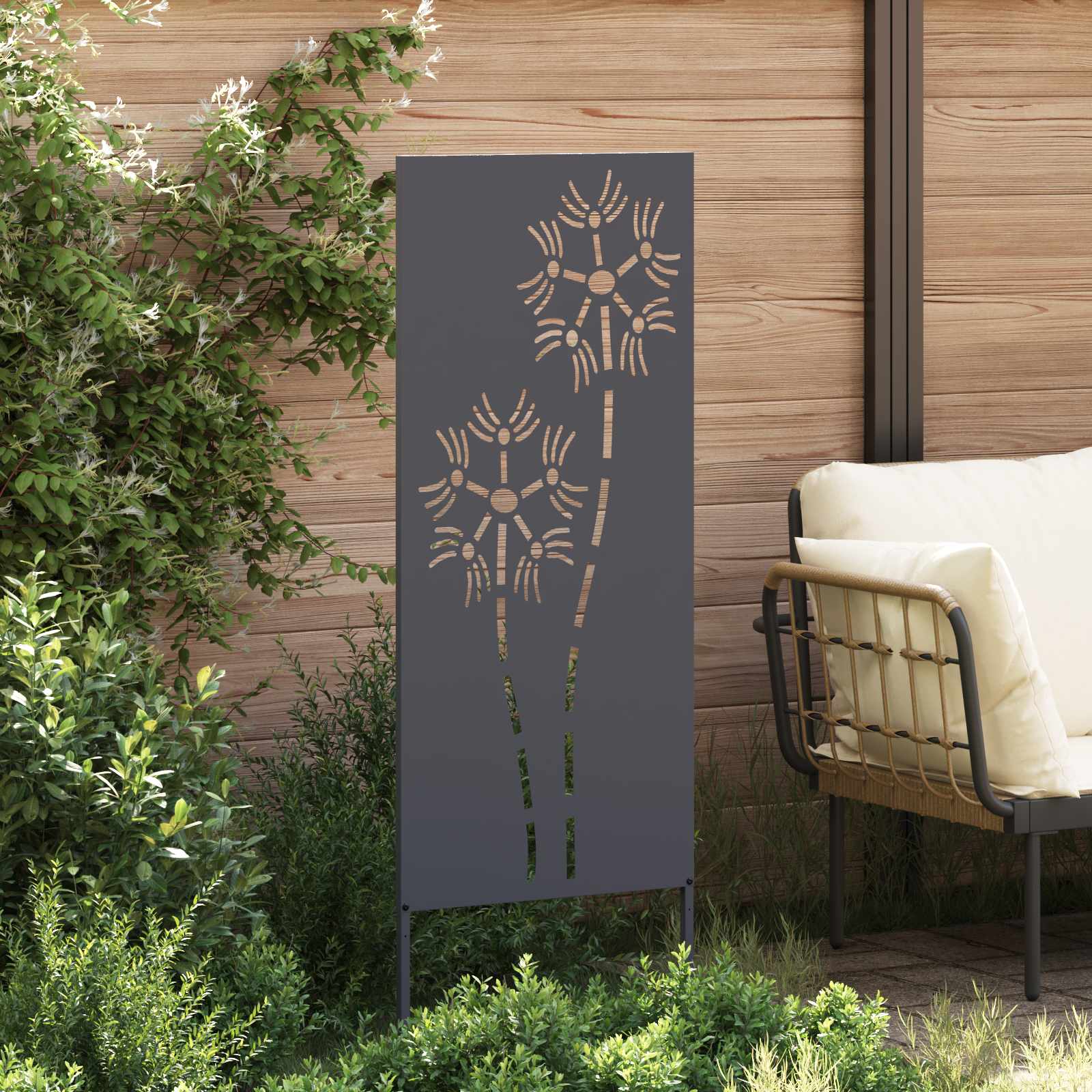 Tuin Privacy Screen Antraciet 50 x 140 cm Koudgewalst staal image 3