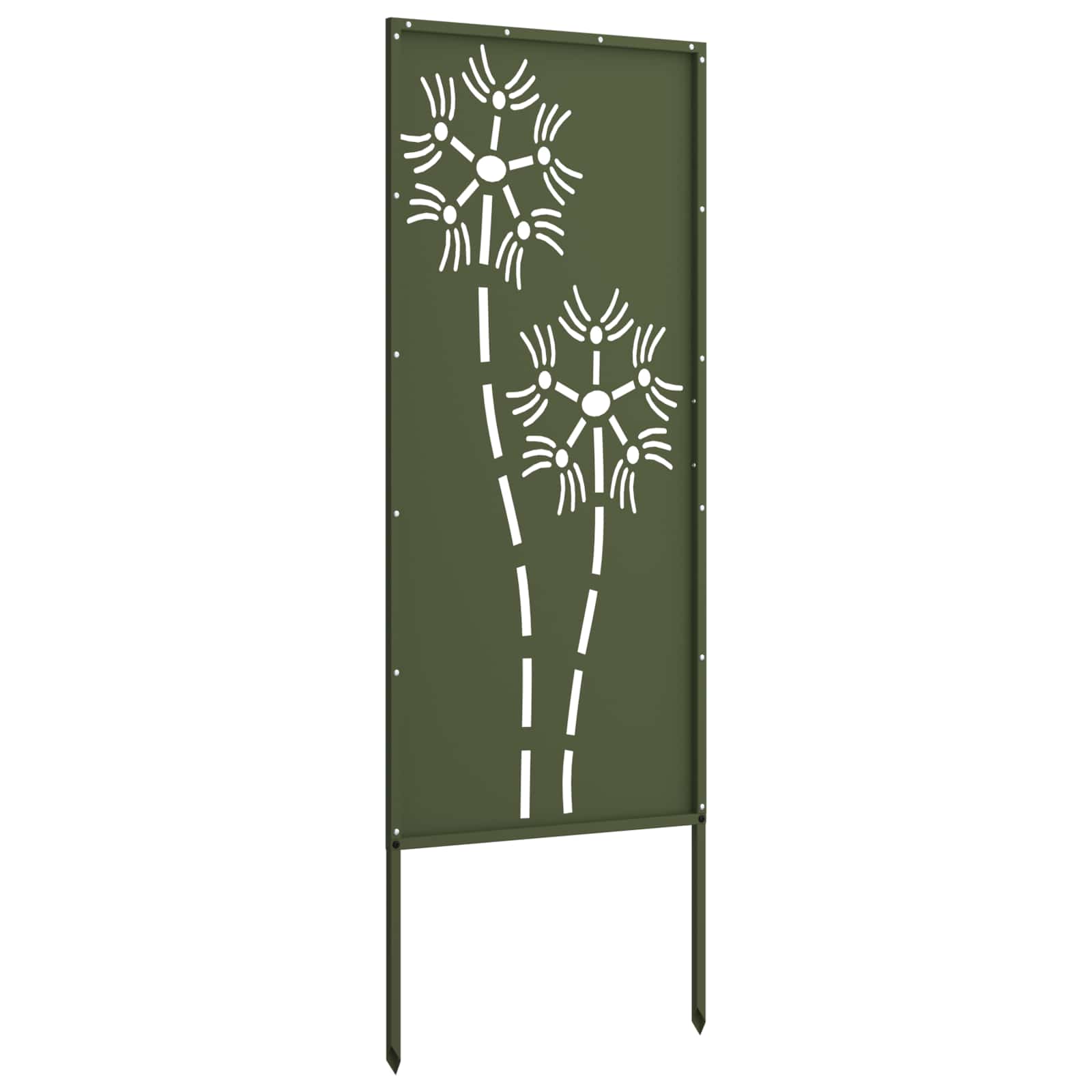 Tuin Privacy Screen Olijfgroen 50 x 140 cm Koudgewalst staal image 5