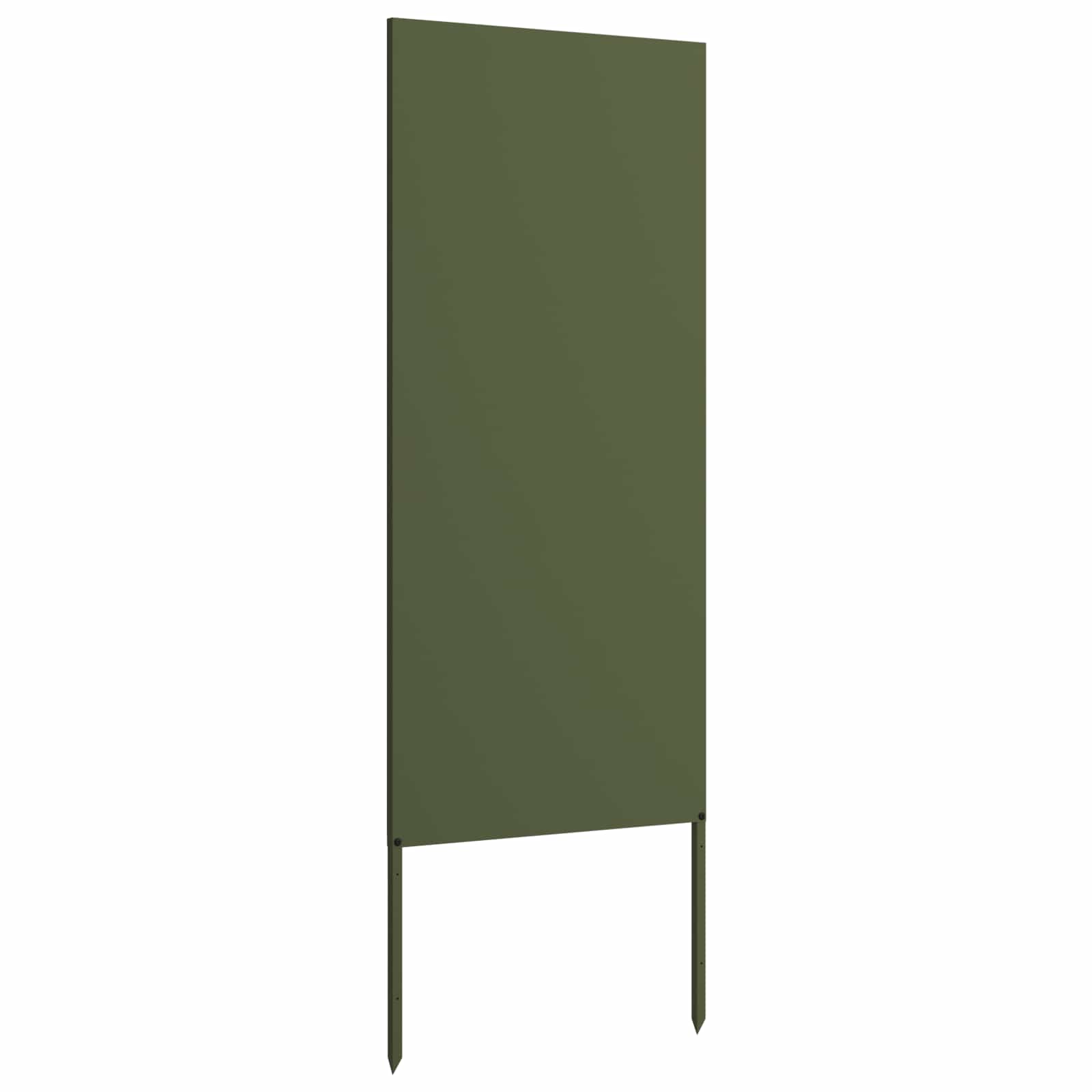 Tuin Privacy Screen Olijfgroen 50 x 140 cm Koudgewalst staal image 4