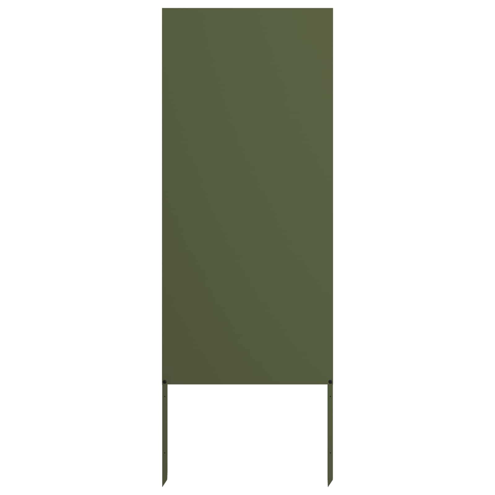 Tuin Privacy Screen Olijfgroen 50 x 140 cm Koudgewalst staal image 2