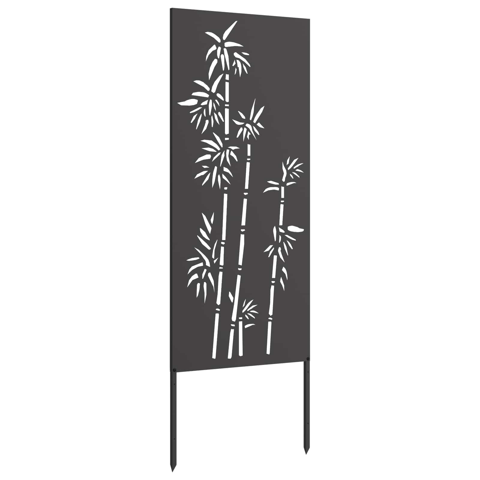 Tuin Privacy Screen Bloemen Zwart 50 x 140 cm Koudgewalst staal image 5
