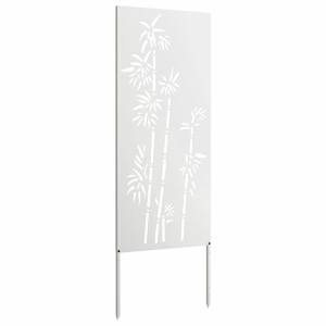 Soukromí na zahradě Bílá 50 x 140 cm Studeně válcovaná ocel - obrázek 4