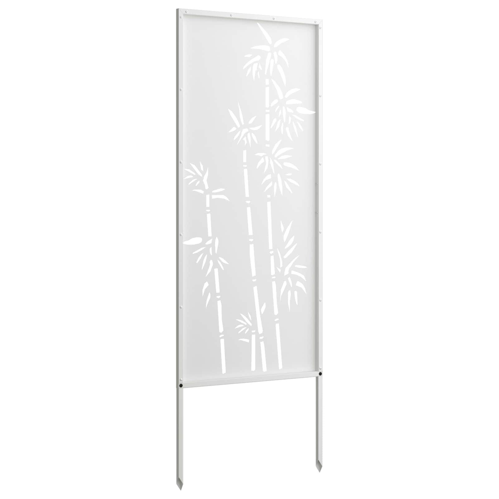 Zaslon za zasebnost v vrtu Bela 50 x 140 cm Mnogi jeklo - slika 6