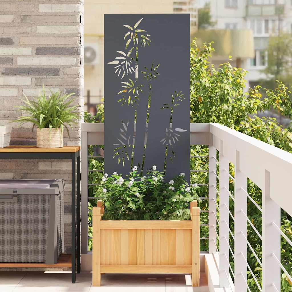 vidaXL Ecran de intimitate pentru grădină Floral Antracit 50 x 140 cm
