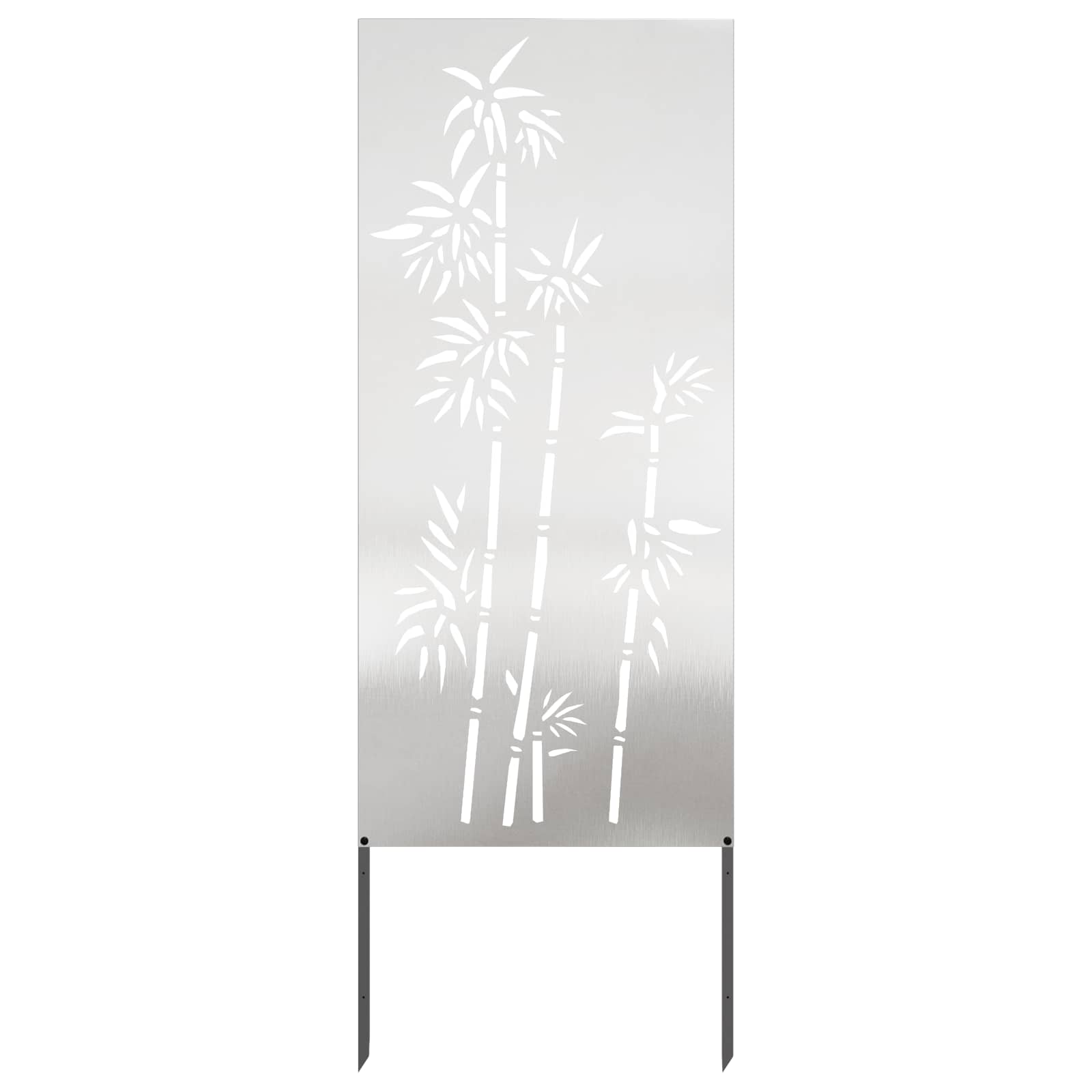 Tuin Privacy Screen Bloemen Zilver 50 x 140 cm Roestvrij staal image 2