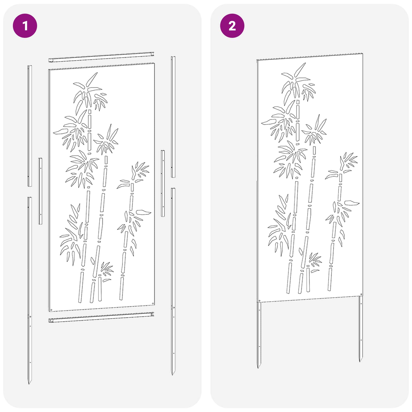 Tuin Privacy Screen Zilver 50 x 140 cm Gegalvaniseerd staal image 10
