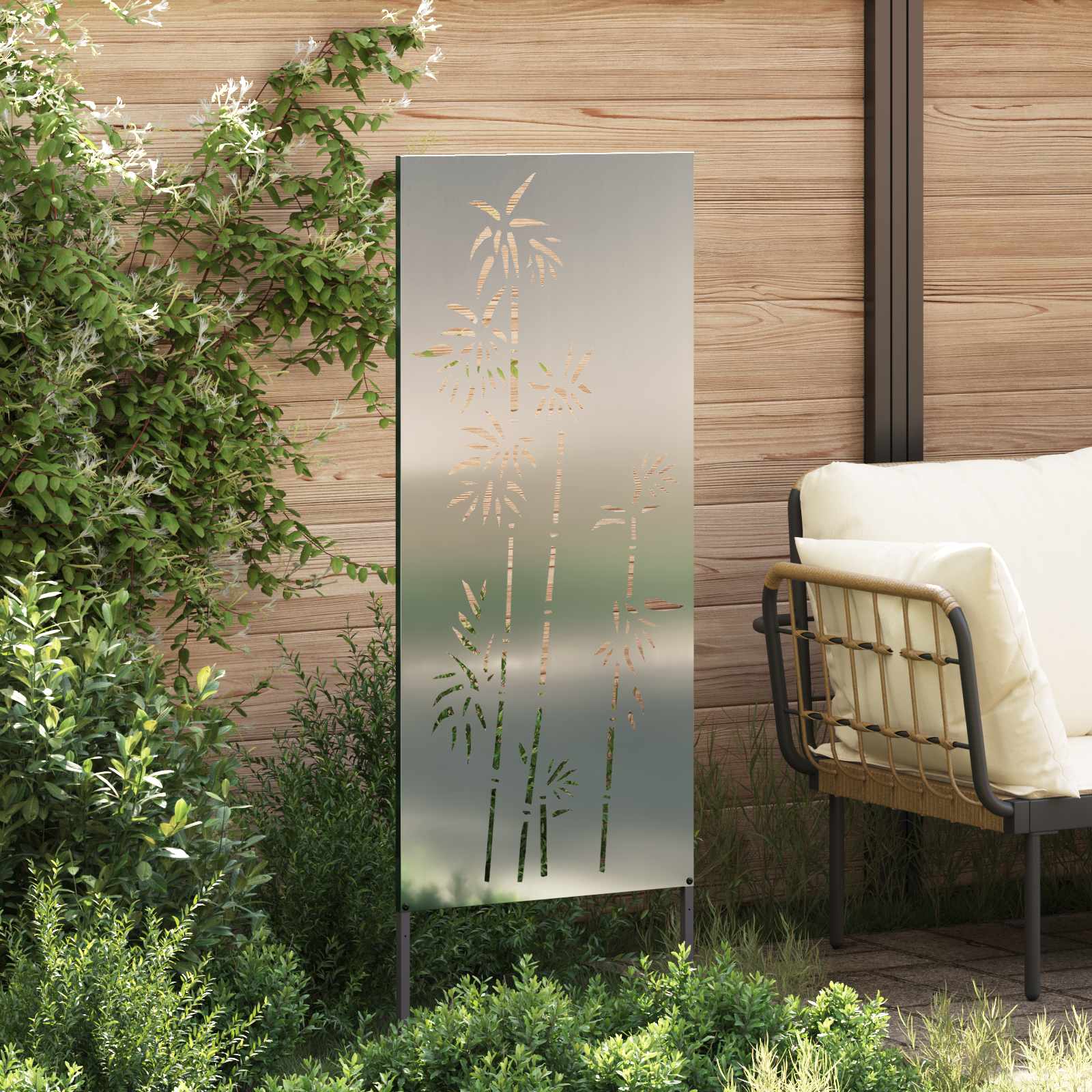 Tuin Privacy Screen Zilver 50 x 140 cm Gegalvaniseerd staal image 3