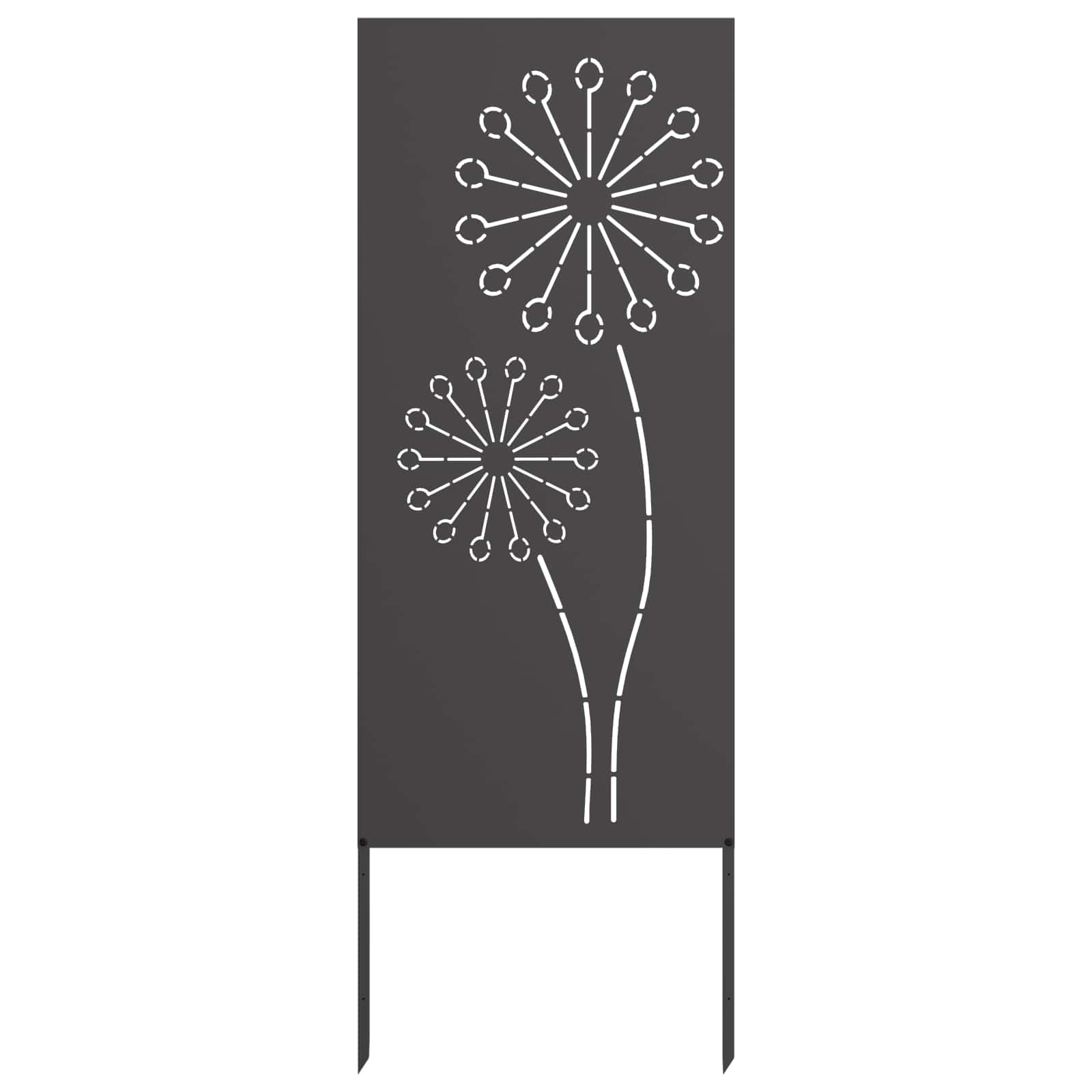Tuin Privacy Screen Zwart 50 x 140 cm Koudgewalst staal image 2