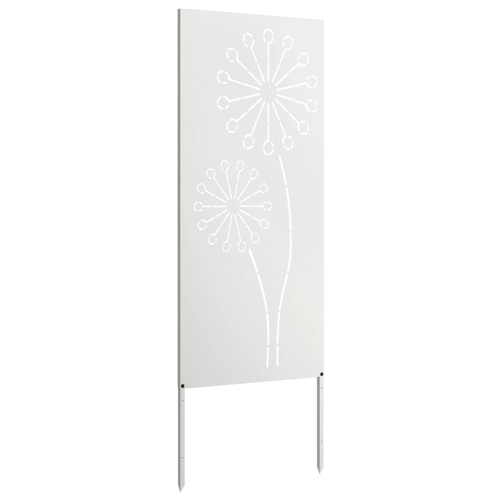 Tuin Privacy Screen Fretwerk Wit 50 x 140 cm Koudgewalst staal image 4