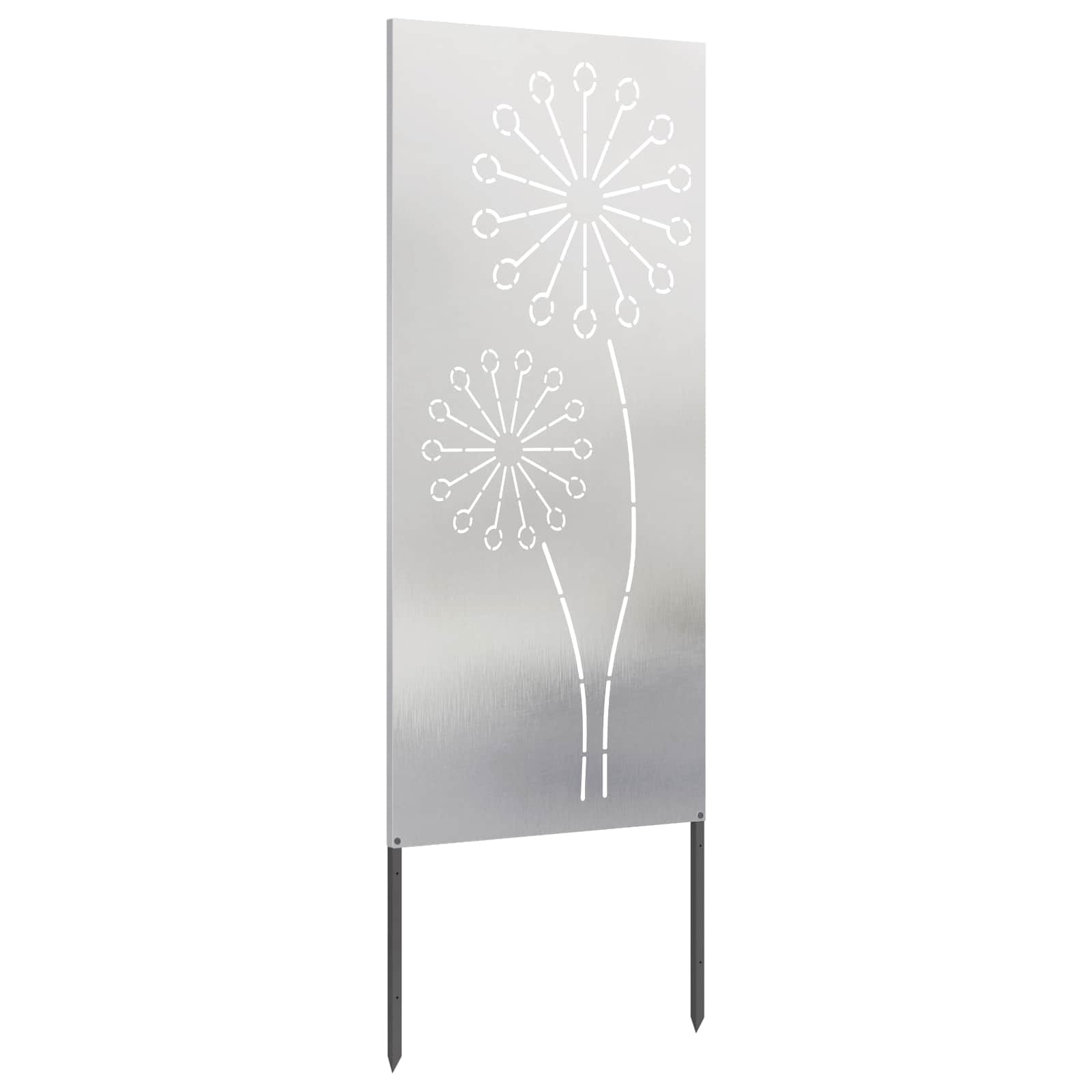 Tuin Privacy Screen Fretwerk Zilver 50 x 140 cm Roestvrij staal image 4