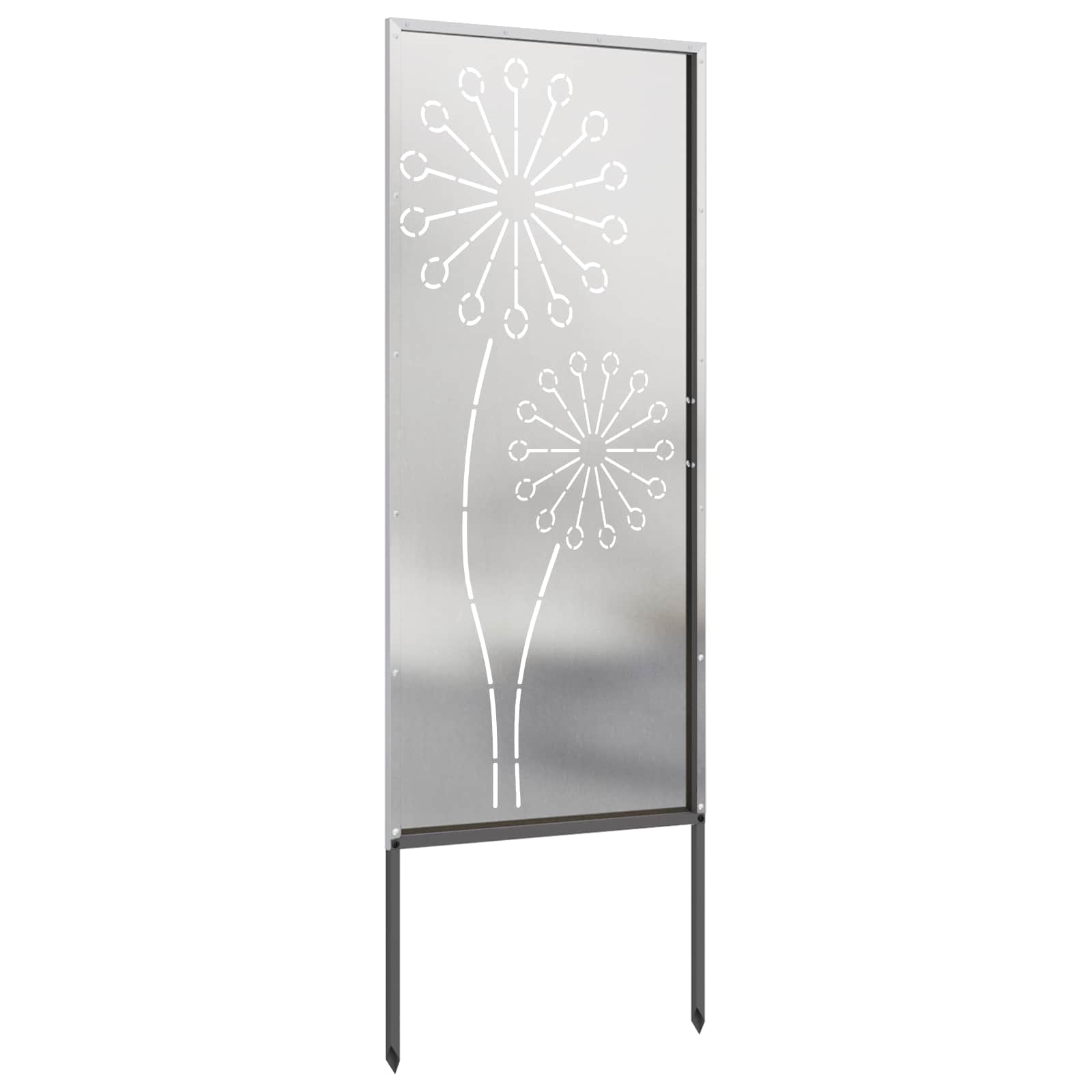 Tuin Privacy Screen Fretwerk Zilver 50 x 140 cm Roestvrij staal image 5