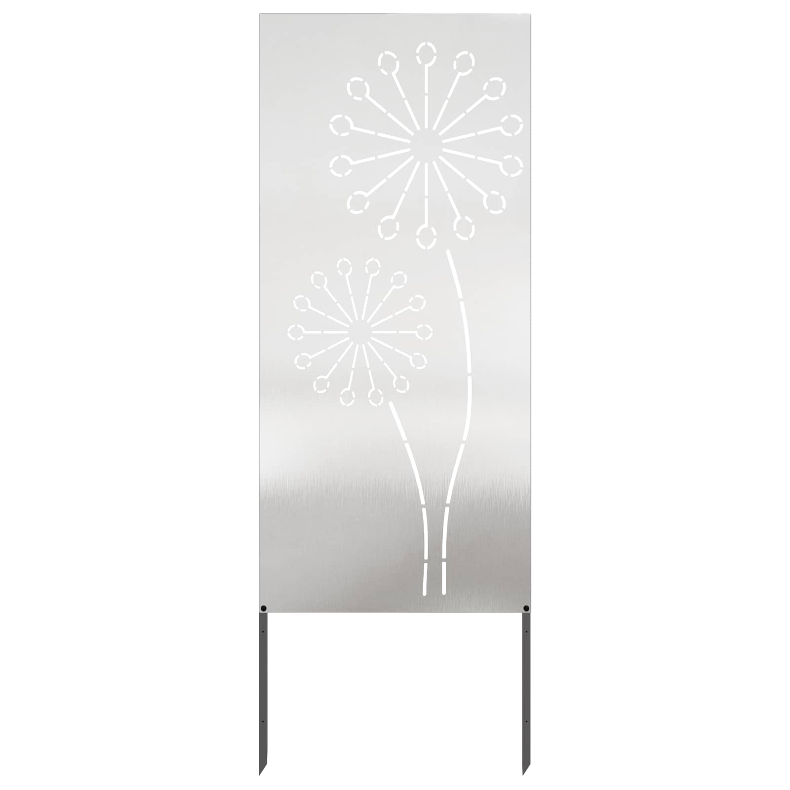 Tuin Privacy Screen Fretwerk Zilver 50 x 140 cm Roestvrij staal image 2