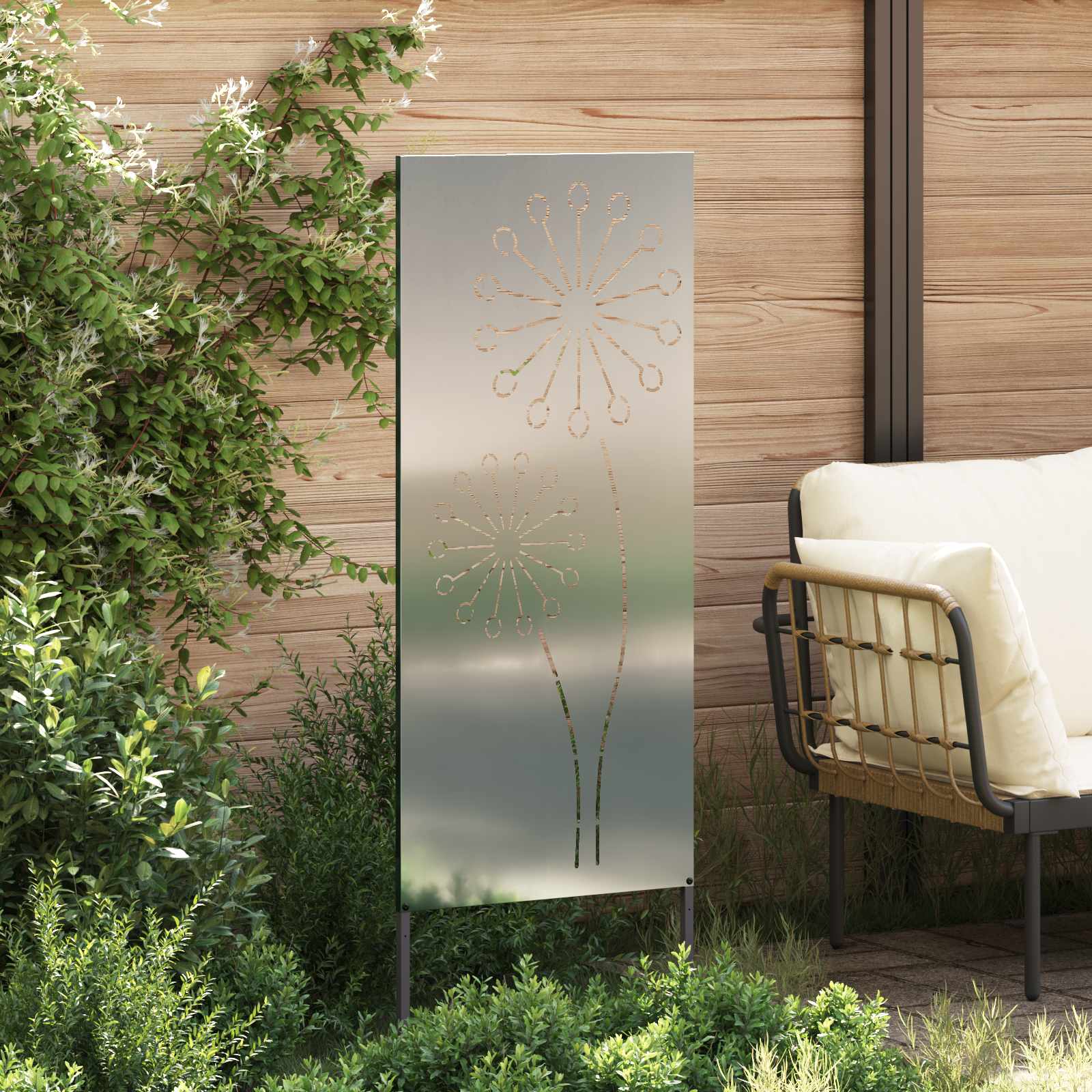 Tuin Privacy Screen Zilver 50 x 140 cm Gegalvaniseerd staal image 3