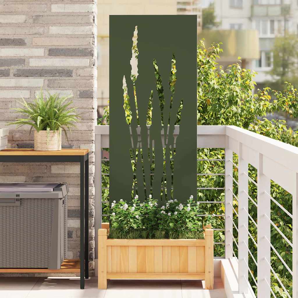 Tuin decoratief paneel Olijfgroen 50 x 140 cm Koudgewalst staal