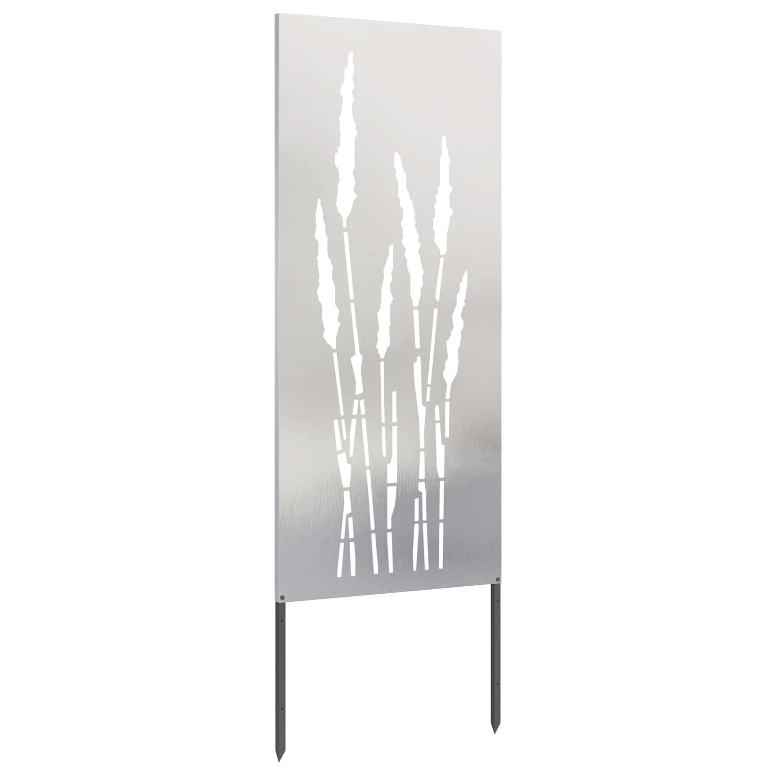Tuin Privacy Screen Bloemen Zilver 50 x 140 cm Roestvrij staal image 4