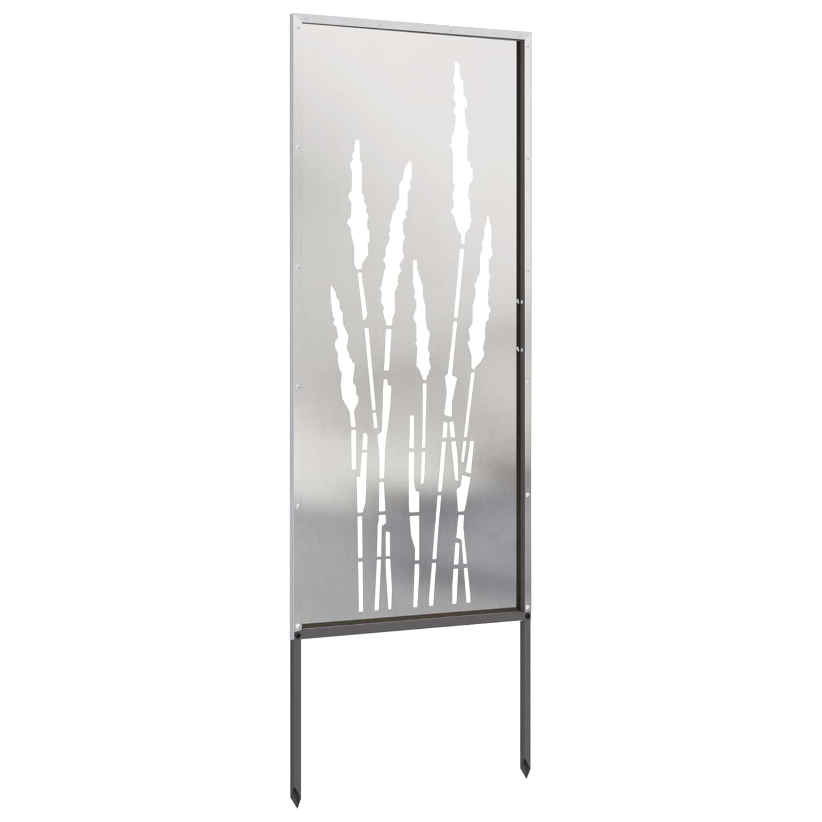 Tuin Privacy Screen Bloemen Zilver 50 x 140 cm Roestvrij staal image 5