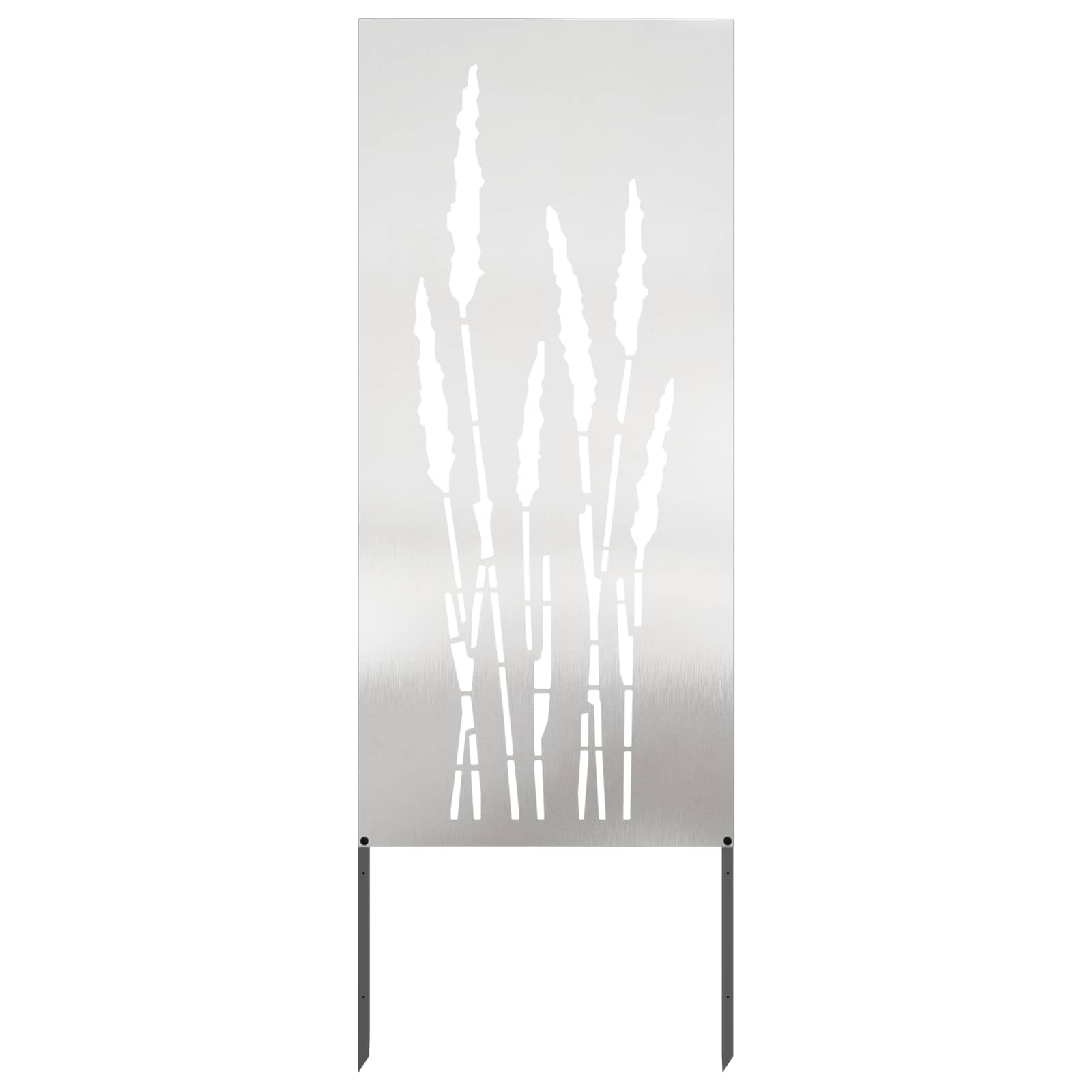 Tuin Privacy Screen Bloemen Zilver 50 x 140 cm Roestvrij staal image 2