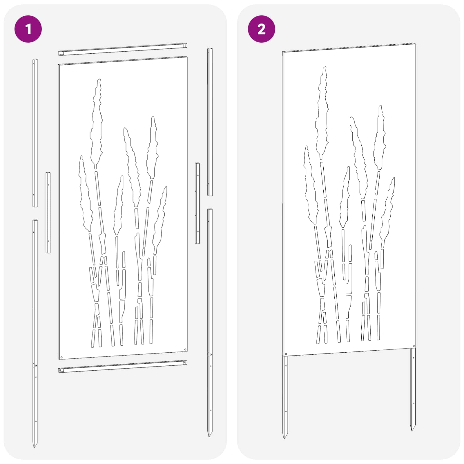 Tuin Privacy Screen Zilver 50 x 140 cm Gegalvaniseerd staal image 9