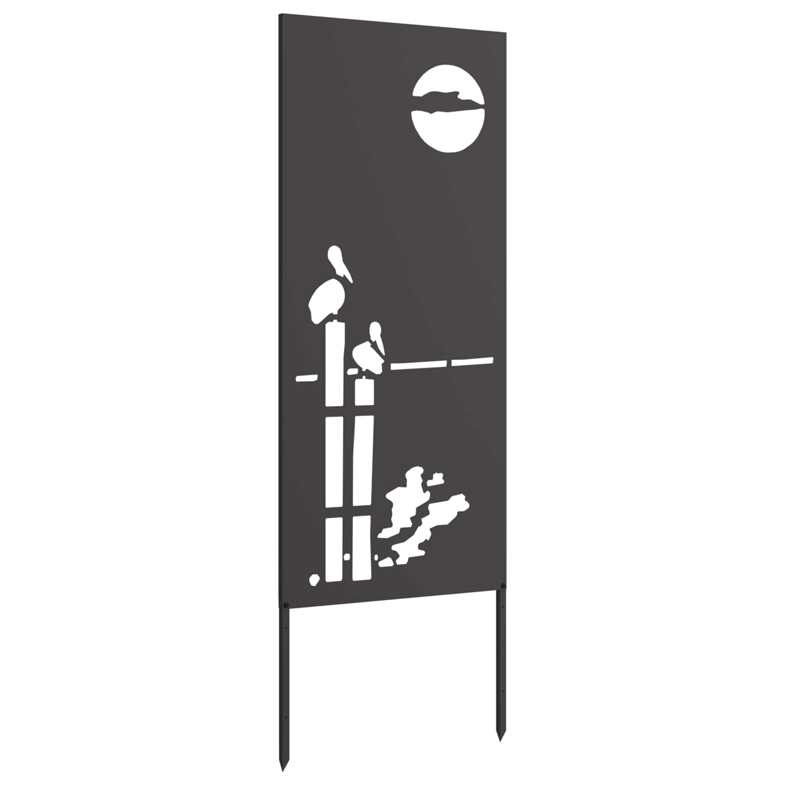 Tuin Privacy Screen Zwart 50 x 140 cm Koudgewalst staal image 4