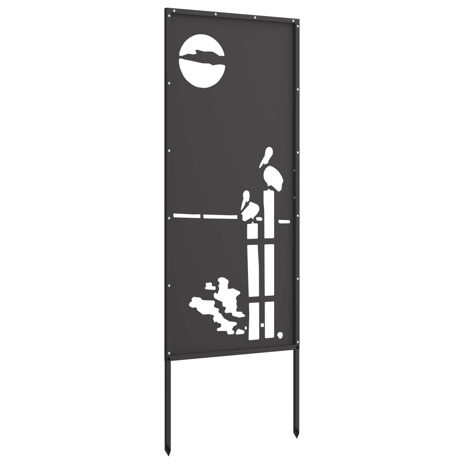 Tuin Privacy Screen Zwart 50 x 140 cm Koudgewalst staal image 5